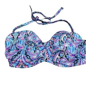 𝅺Victoria’s Secret Paisley Bandeau Bikini Top - 34DD